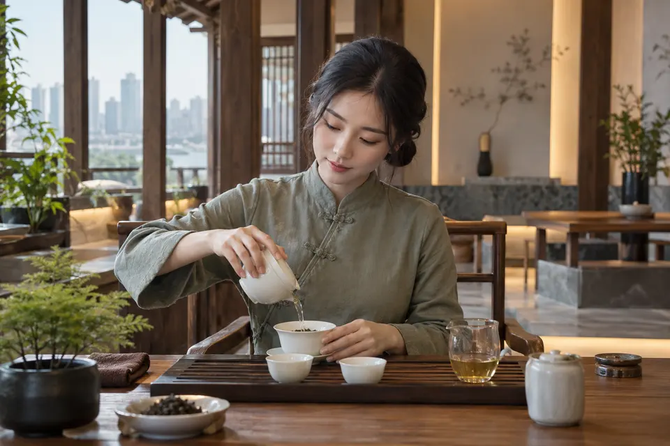 新中式盖碗冲泡，适合主题茶席